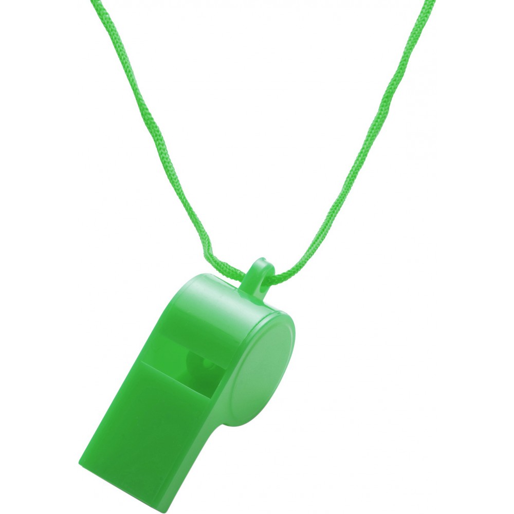 Plastic whistle, green (Sports equipment) Reklámajándék.hu Ltd.