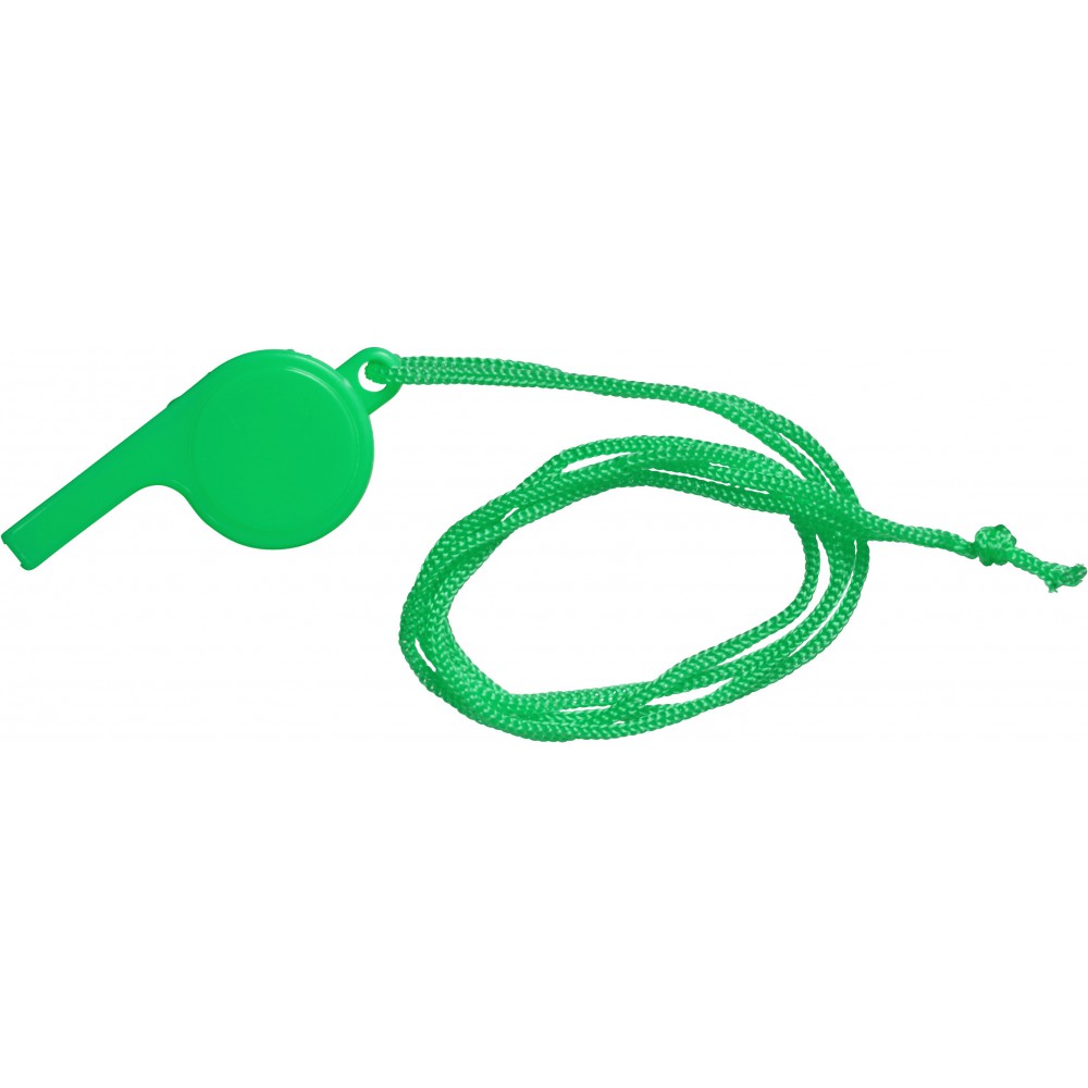 Plastic whistle, green (Sports equipment) Reklámajándék.hu Ltd.