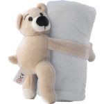 Plush toy bear with fleece blanket Owen, beige (840742-357)