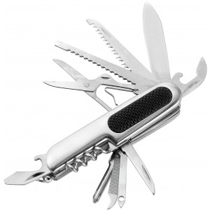 10pc Stainless steel pocket knife, silver (Pocket knives)