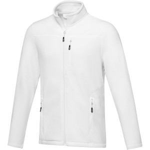 Elevate Amber men's GRS recycled full zip fleece jacket, White (Polar pullovers)