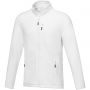 Elevate Amber men's GRS recycled full zip fleece jacket, White