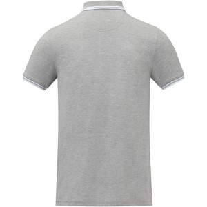 Amarago short sleeve men?s tipping polo, Heather grey (Polo shirt, 90-100% cotton)