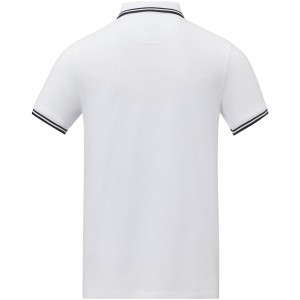 Amarago short sleeve men?s tipping polo, White (Polo shirt, 90-100% cotton)