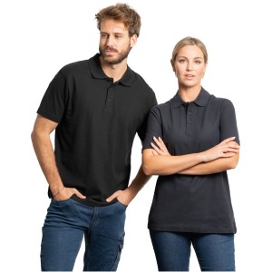 Austral short sleeve unisex polo, Solid black (Polo shirt, 90-100% cotton)