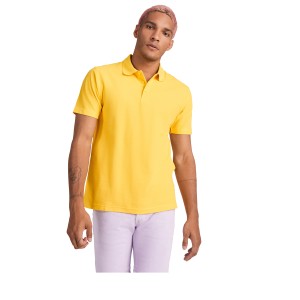 Austral short sleeve unisex polo, Yellow (Polo shirt, 90-100% cotton)