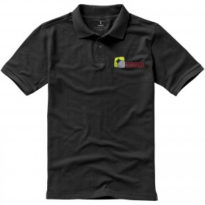 Calgary short sleeve men's polo, Anthracite (Polo shirt, 90-100% cotton)