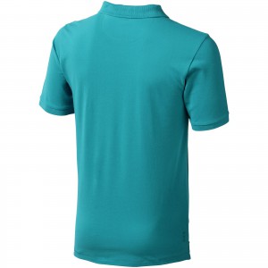 Calgary short sleeve men's polo, Aqua (Polo shirt, 90-100% cotton)