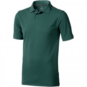 Calgary short sleeve men's polo, Forest green (Polo shirt, 90-100% cotton)