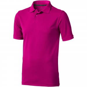 Calgary short sleeve men's polo, Pink (Polo shirt, 90-100% cotton)