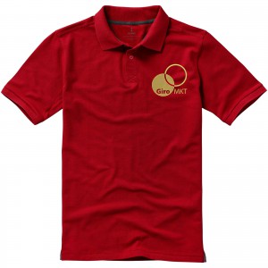 Calgary short sleeve men's polo, Red (Polo shirt, 90-100% cotton)