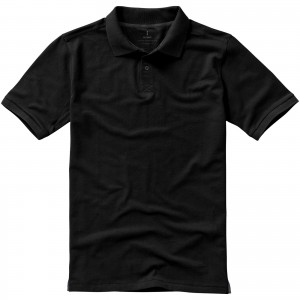 Calgary short sleeve men's polo, solid black (Polo shirt, 90-100% cotton)