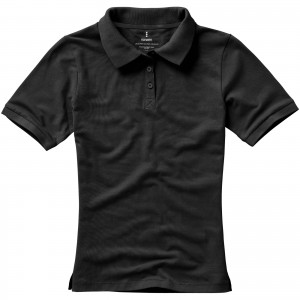 Calgary short sleeve women's polo, Anthracite (Polo shirt, 90-100% cotton)