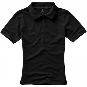 Calgary short sleeve women's polo, solid black (Polo shirt, 90-100% cotton)