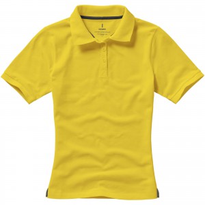 Calgary short sleeve women's polo, Yellow (Polo shirt, 90-100% cotton)