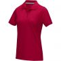 Graphite short sleeve women's GOTS organic polo, Red