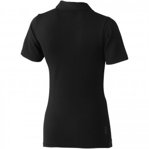 Markham short sleeve women's stretch polo, solid black (Polo shirt, 90-100% cotton)