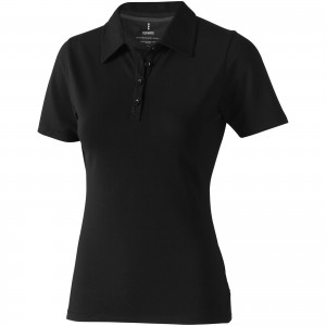 Markham short sleeve women's stretch polo, solid black (Polo shirt, 90-100% cotton)