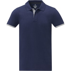 Morgan short sleeve men?s duotone polo, Navy (Polo shirt, 90-100% cotton)