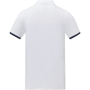 Morgan short sleeve men?s duotone polo, White (Polo shirt, 90-100% cotton)