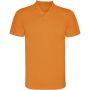 Monzha short sleeve men's sports polo, Fluor Orange