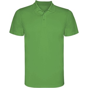Monzha short sleeve men's sports polo, Green Fern (Polo short, mixed fiber, synthetic)