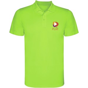 Monzha short sleeve men's sports polo, Lime / Green Lime (Polo short, mixed fiber, synthetic)