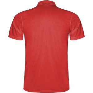 Monzha short sleeve men's sports polo, Red (Polo short, mixed fiber, synthetic)