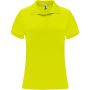 Monzha short sleeve women's sports polo, Fluor Yellow