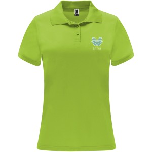 Monzha short sleeve women's sports polo, Lime / Green Lime (Polo short, mixed fiber, synthetic)