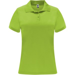 Monzha short sleeve women's sports polo, Lime / Green Lime (Polo short, mixed fiber, synthetic)