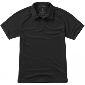 Ottawa short sleeve men's cool fit polo, solid black (Polo short, mixed fiber, synthetic)