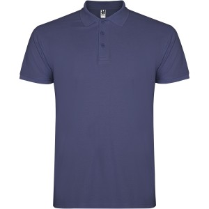 Star short sleeve men's polo, Blue Denim (Polo short, mixed fiber, synthetic)