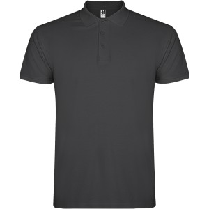 Star short sleeve men's polo, Dark Lead (Polo short, mixed fiber, synthetic)