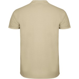 Star short sleeve men's polo, Sand (Polo short, mixed fiber, synthetic)