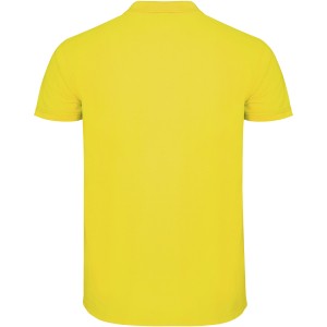Star short sleeve men's polo, Yellow (Polo short, mixed fiber, synthetic)