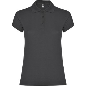 Star short sleeve women's polo, Dark Lead (Polo short, mixed fiber, synthetic)