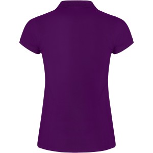 Star short sleeve women's polo, Purple (Polo short, mixed fiber, synthetic)