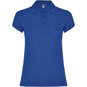 Star short sleeve women's polo, Royal (Polo short, mixed fiber, synthetic)