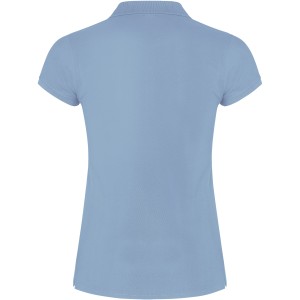 Star short sleeve women's polo, Sky blue (Polo short, mixed fiber, synthetic)