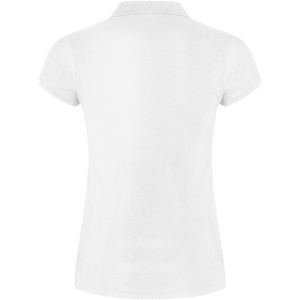 Star short sleeve women's polo, White (Polo short, mixed fiber, synthetic)