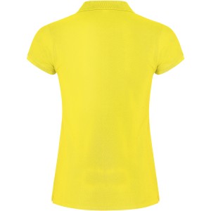 Star short sleeve women's polo, Yellow (Polo short, mixed fiber, synthetic)