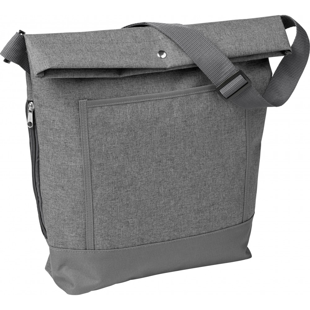 Poly canvas (600D) lady tote bag, grey (Shoulder bags) - Reklámajándé0 Ltd.