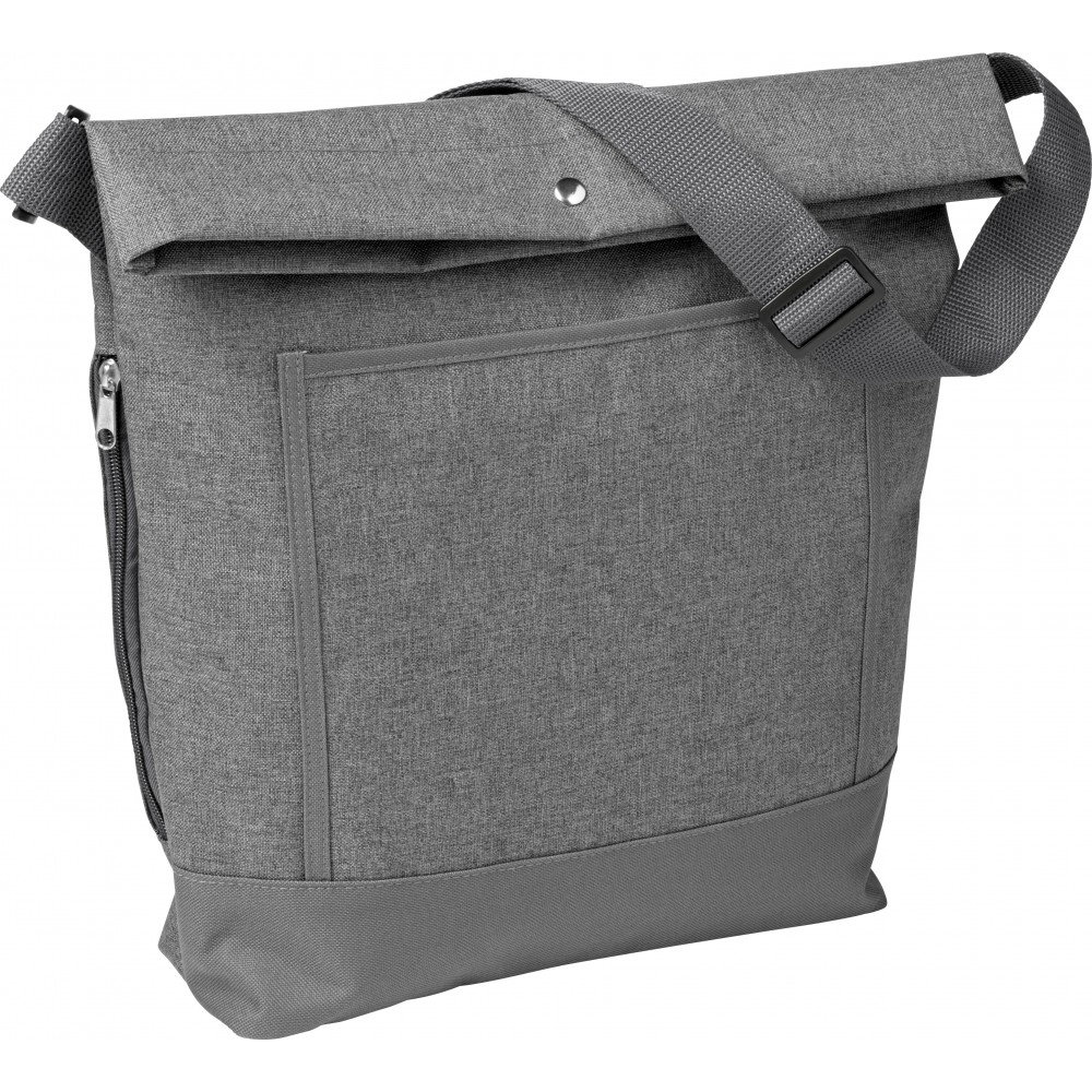 Poly canvas lady tote bag (600D), Grey (backpack ...