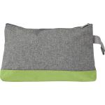 Poly canvas toiletbag, with zipper., lime (7727-19)