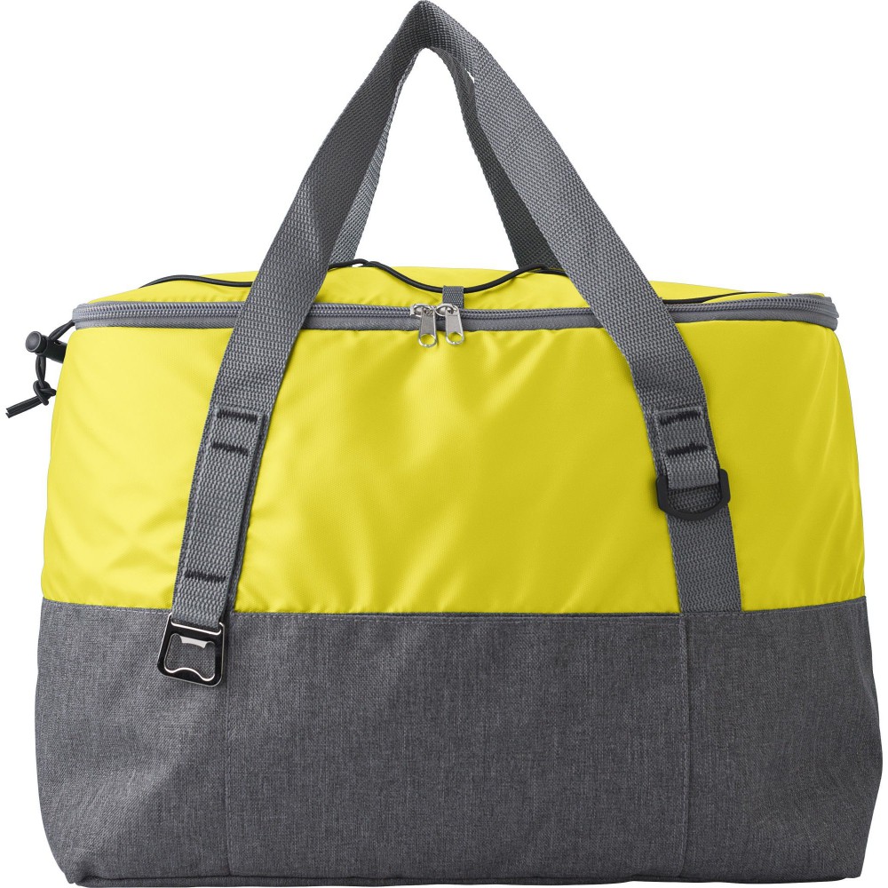 Printed Polycanvas (600D) cooler bag, Yellow (Cooler bags)