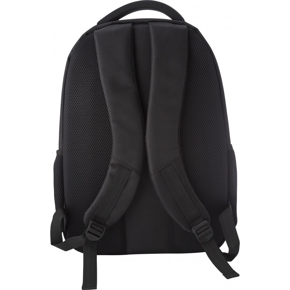 Printed Polyester (1680D) backpack., black (Backpacks)