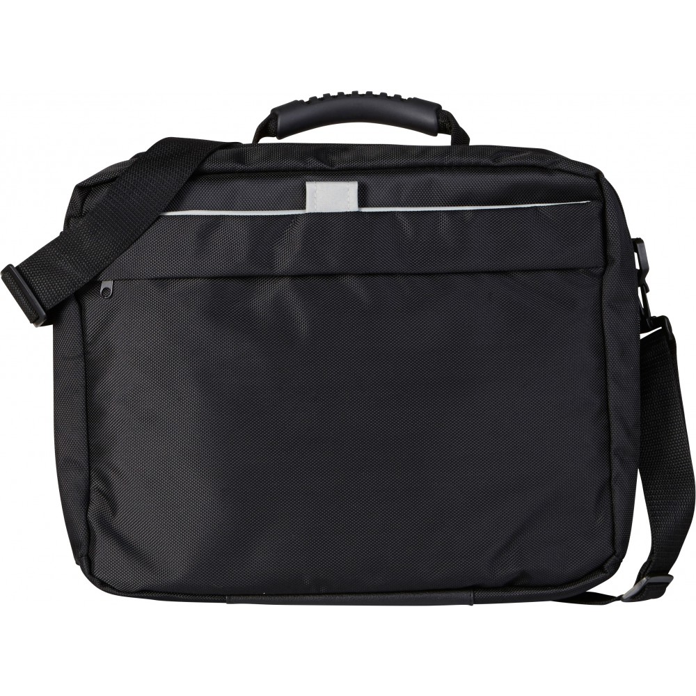 Printed Polyester (1680D) laptop/document bag (14'), black (Laptop