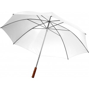 Polyester (190T) umbrella Rosemarie, white (Golf umbrellas)