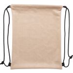 Polyester (210D) drawstring backpack, Khaki (9263-13)